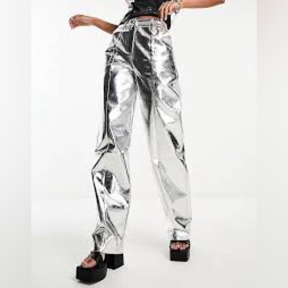 4th & reckless Zelda metallic trouser straight leg - Picture 14 of 16